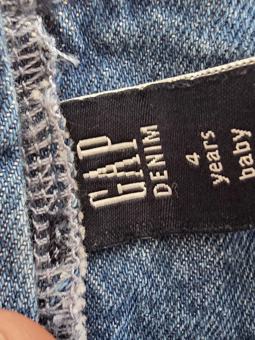 GAP Denim Tank Dress with Heart Patch - Blue